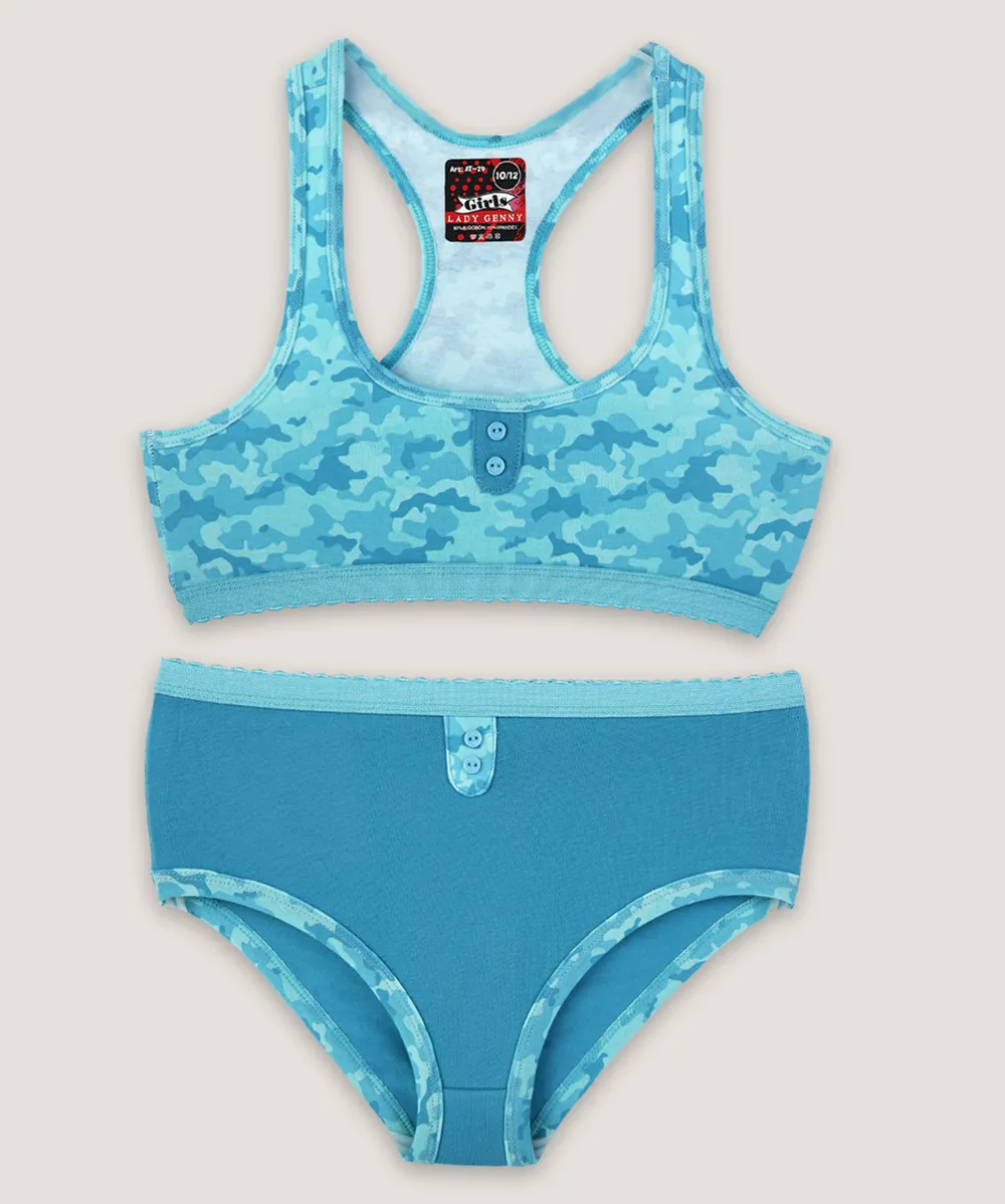 Set Top Y Cuadro Lady Genny At-29 Estampado Y Algodon