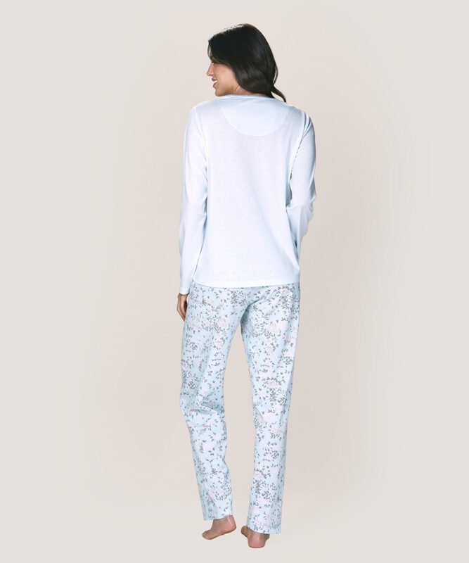 Pijama algodón con botones en escote mujer Lady Genny J-881 - Imagen 2