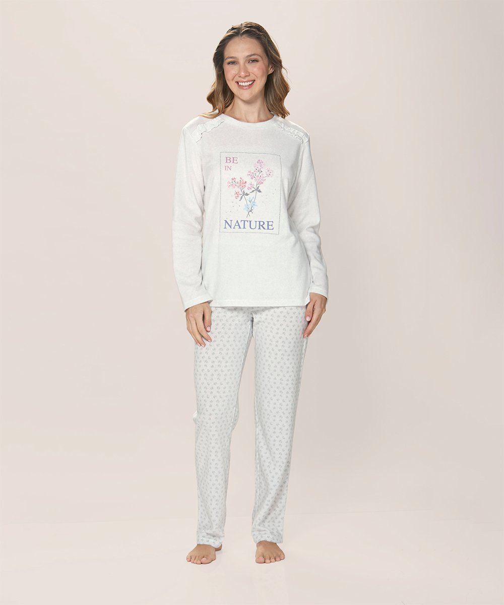 Pijama micropolar estampado Mujer Lady Genny J-931 - Imagen 2
