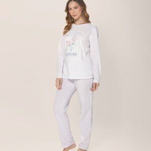 Pijama micropolar estampado Mujer Lady Genny J-931