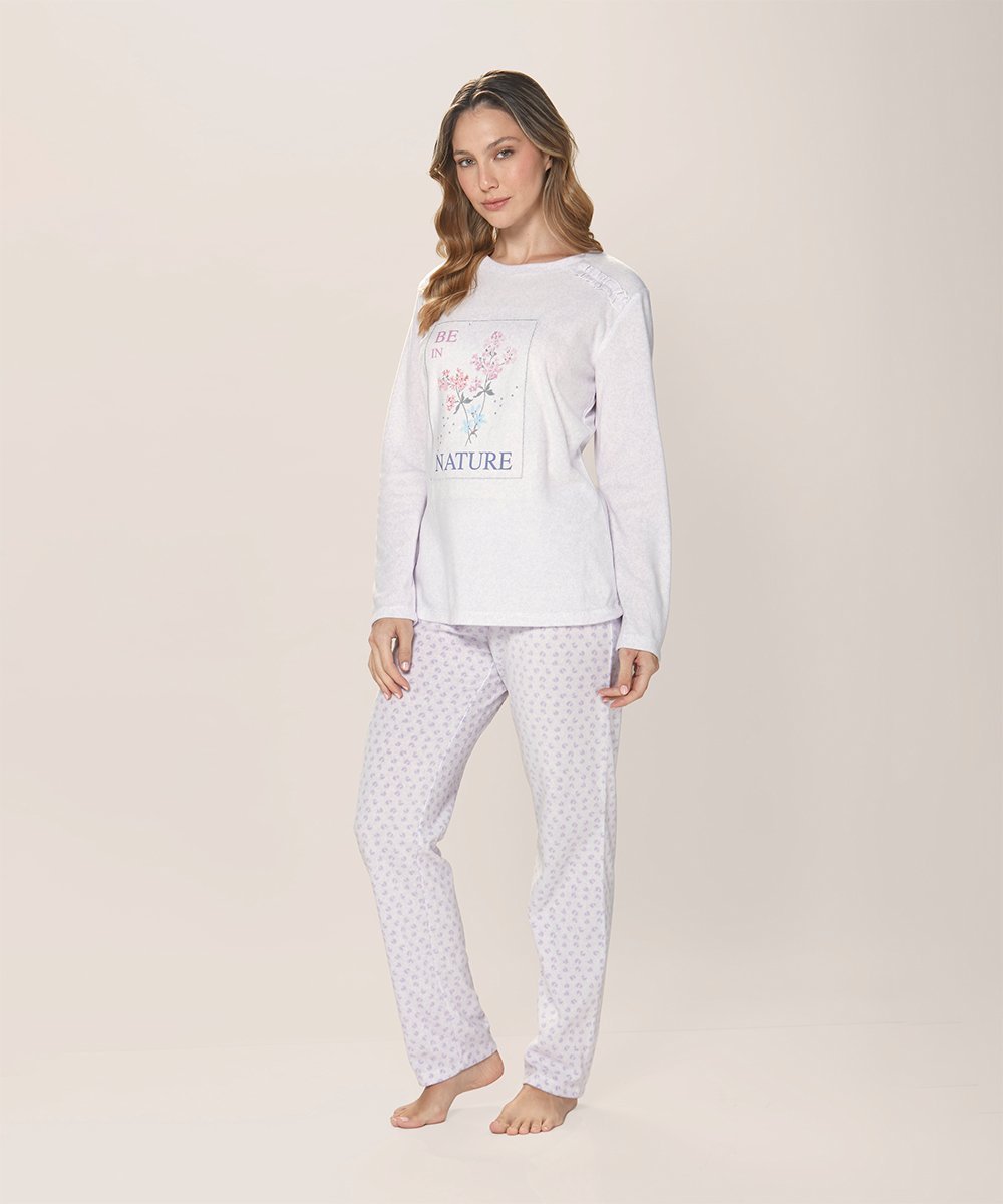 Pijama micropolar estampado Mujer Lady Genny J-931